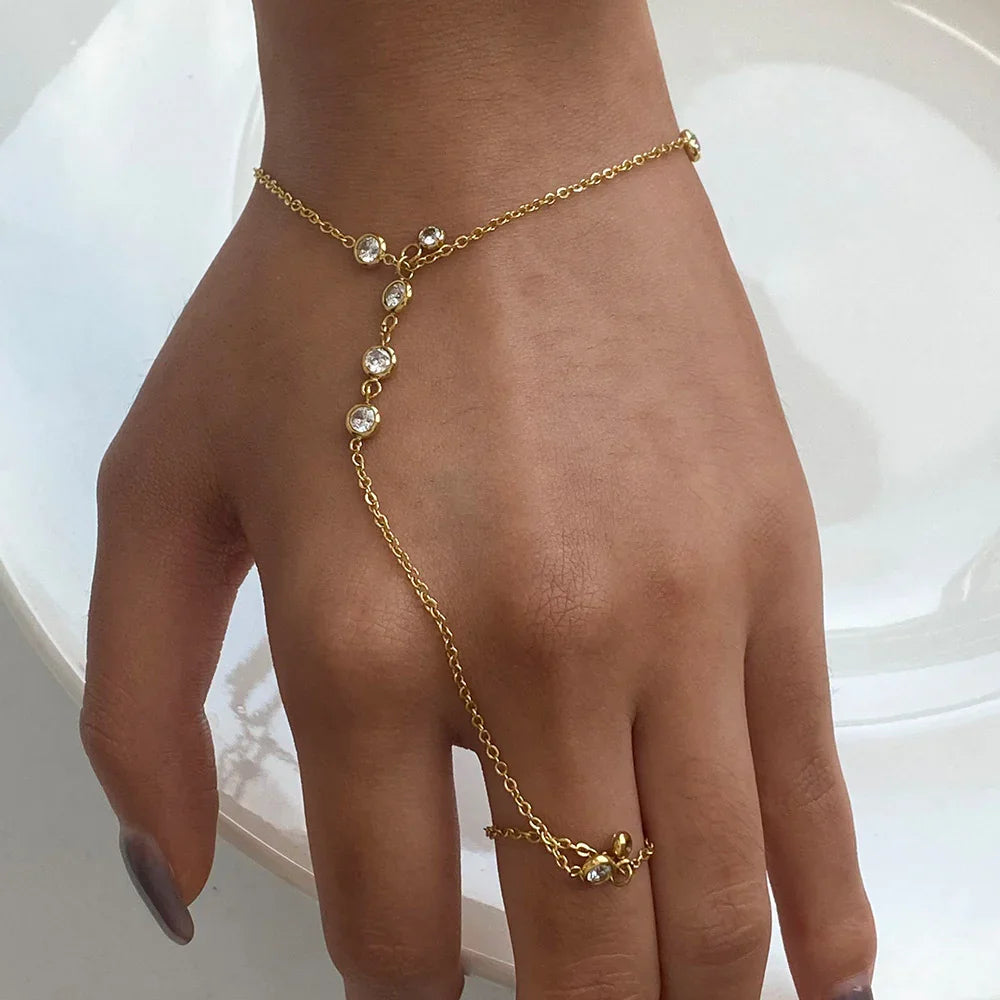 [Gaonasi]Elina Diamond Hand Chain