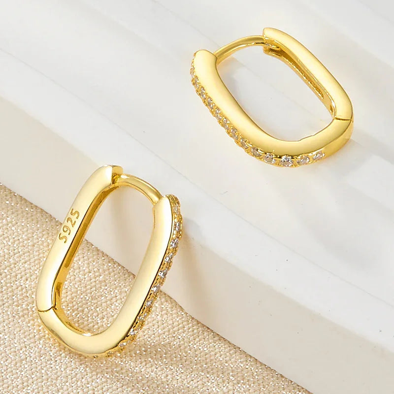 [Gaonasi]Melissa Oval Hoop Earrings