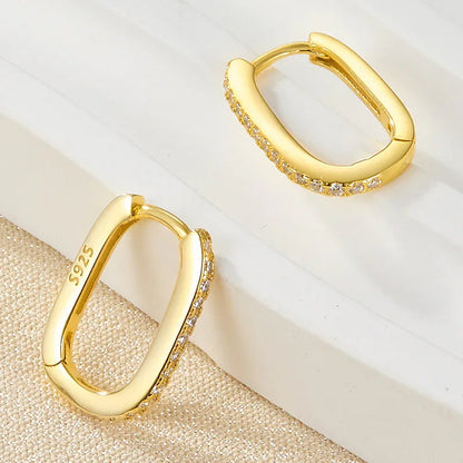 [Gaonasi]Melissa Oval Hoop Earrings