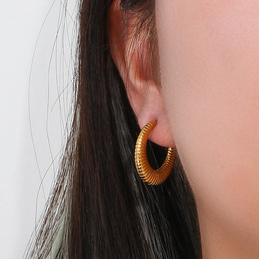 [Gaonasi]Bailey Hoop Earrings