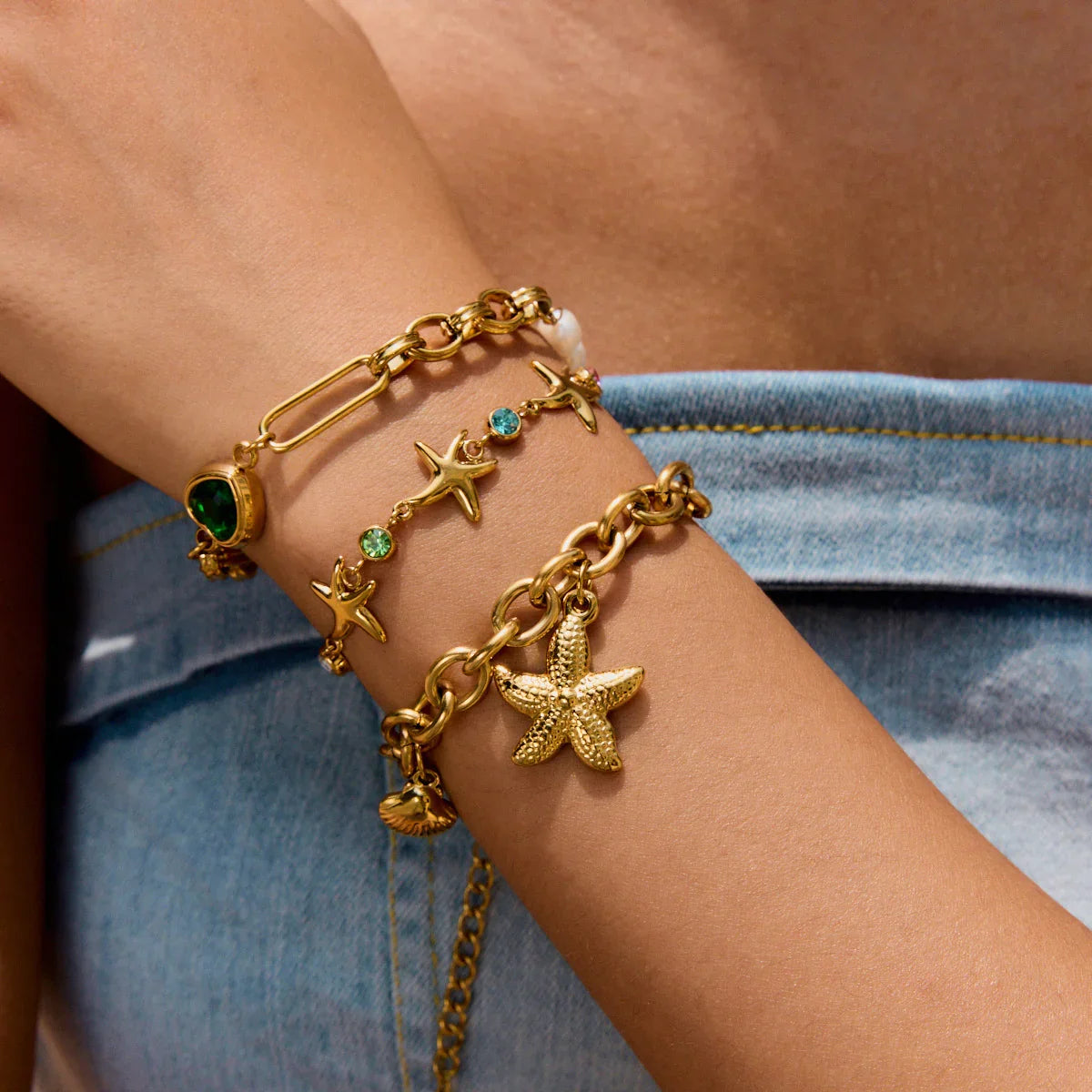 [Gaonasi]Kristine Golden Starfish Bracelet