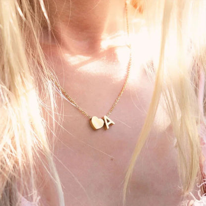 [Gaonasi]Ria Initial Letter Gold Necklace