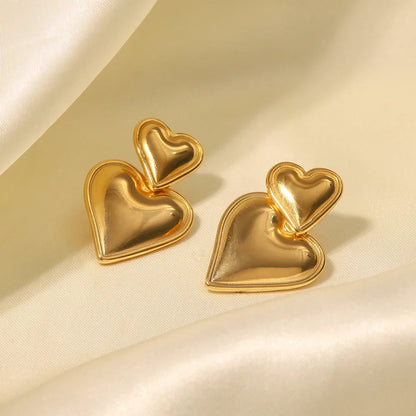 [Gaonasi]Zofia Gold Heart Earrings