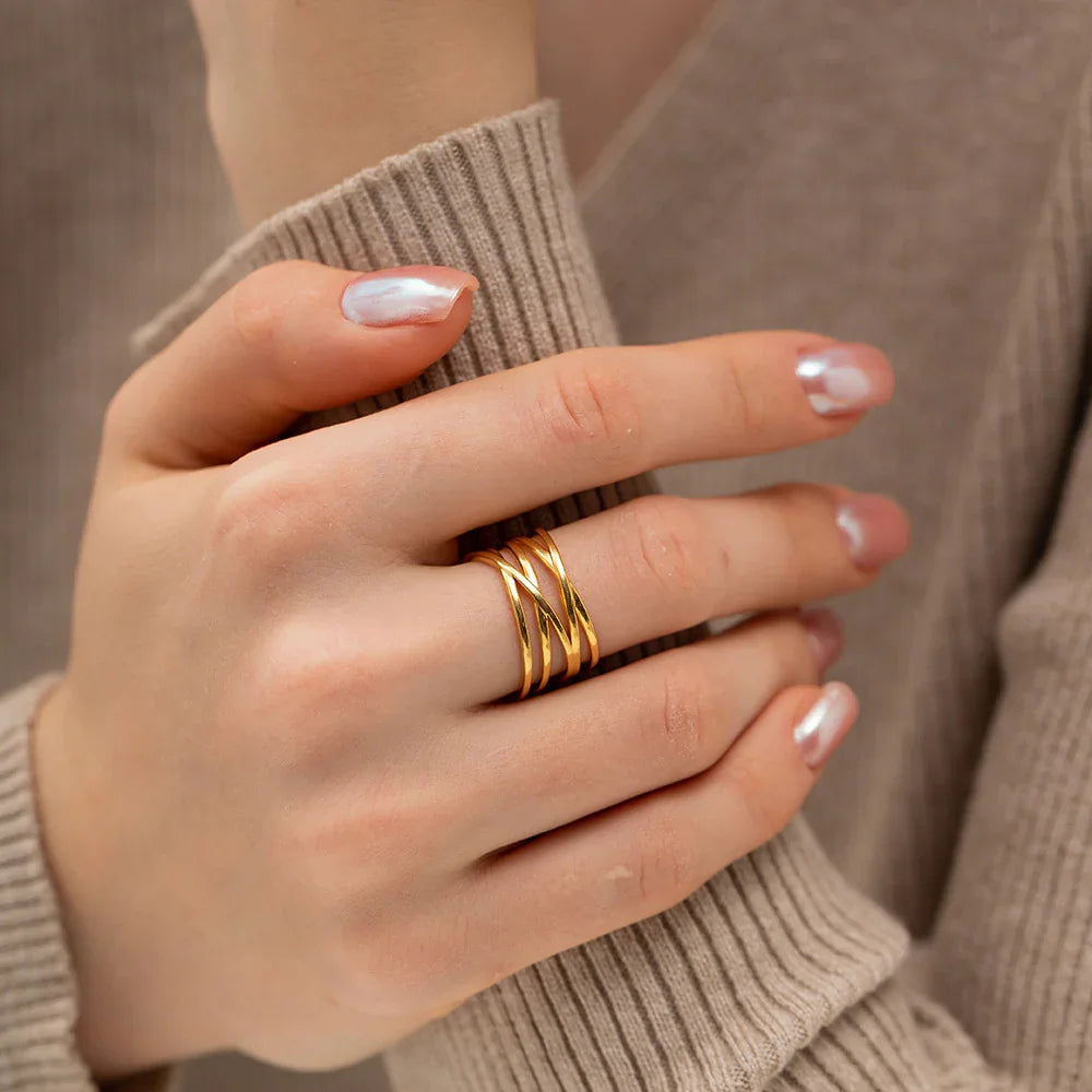 [Gaonasi]River Gold Ring