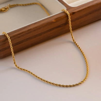 [Gaonasi]Calle Rope Chain Gold Necklace