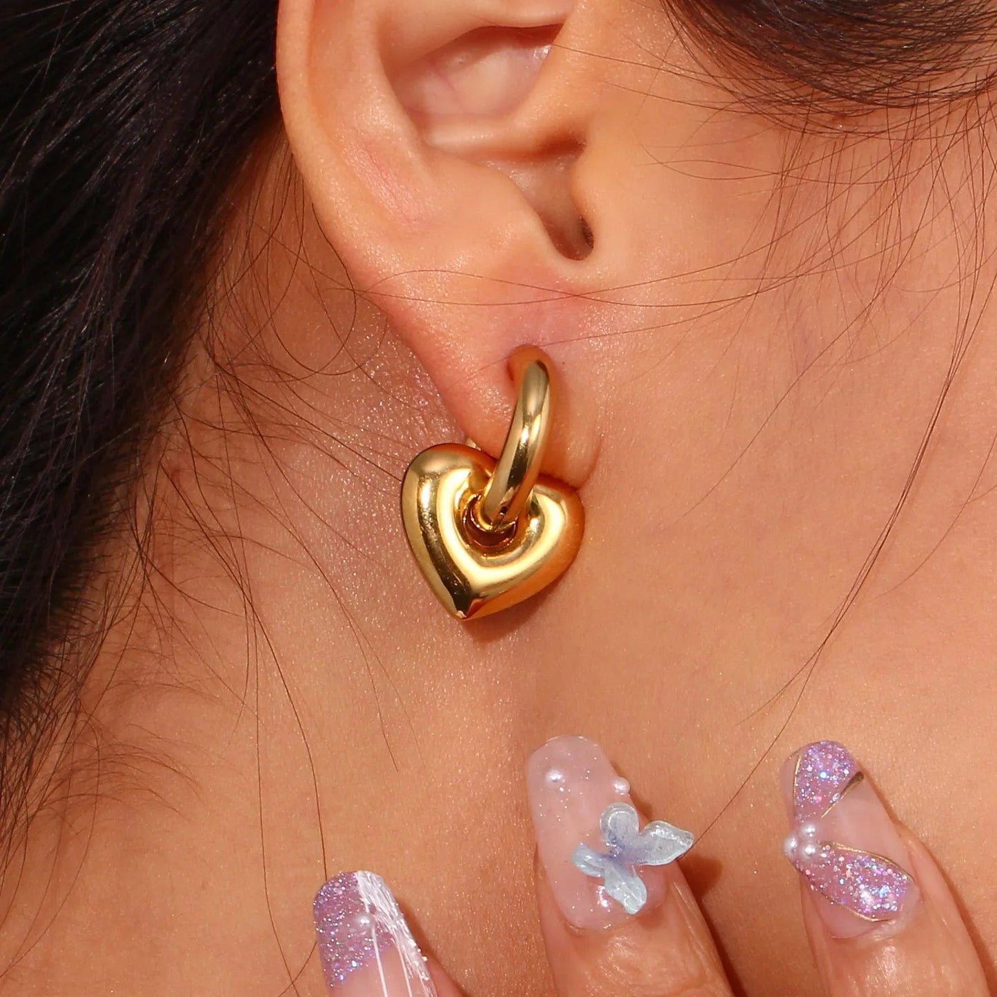 [Gaonasi]Aria's Arrow Gold Earrings