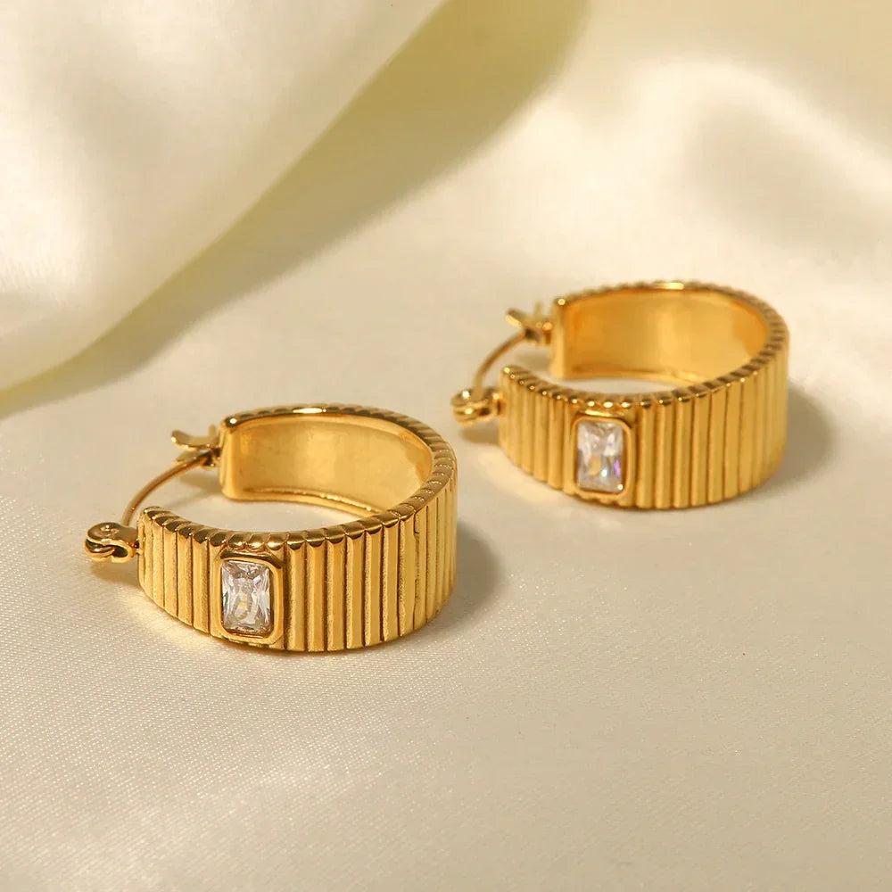 [Gaonasi]Carole Gold Hoop Earrings