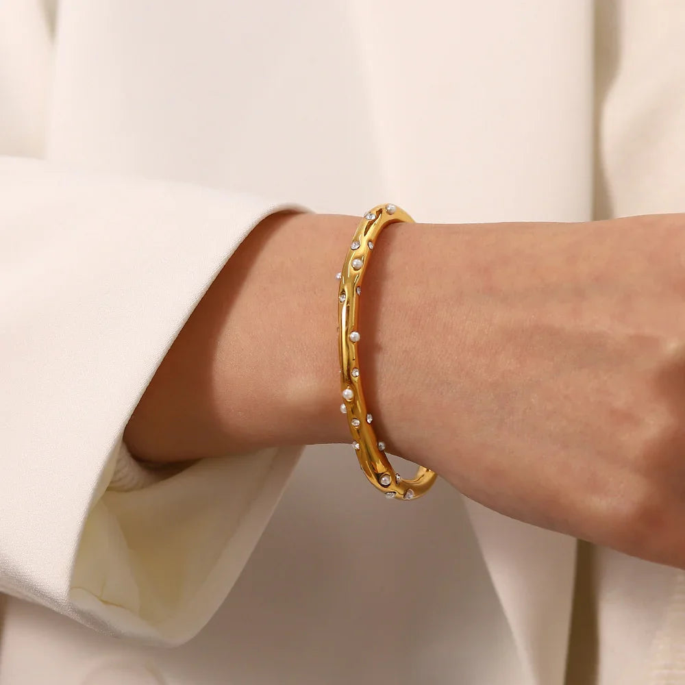 [Gaonasi]Corisande Gold Bangle