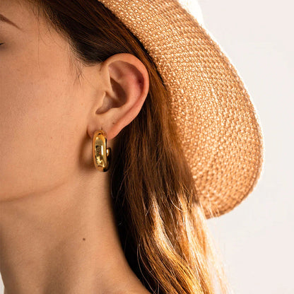 [Gaonasi]Natalia Chunky Gold Hoops
