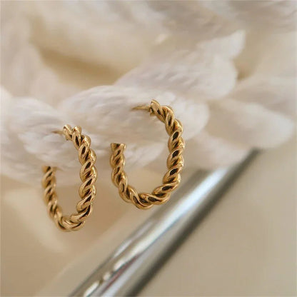 [Gaonasi]Gigi Twist Gold Earrings