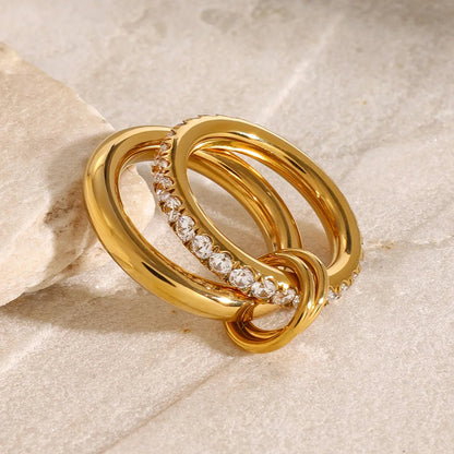 [Gaonasi]Alison Stacked Diamond Ring