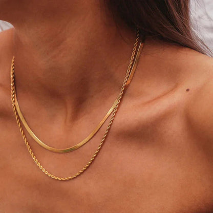 [Gaonasi]Hailey Layered Gold Chain Necklace