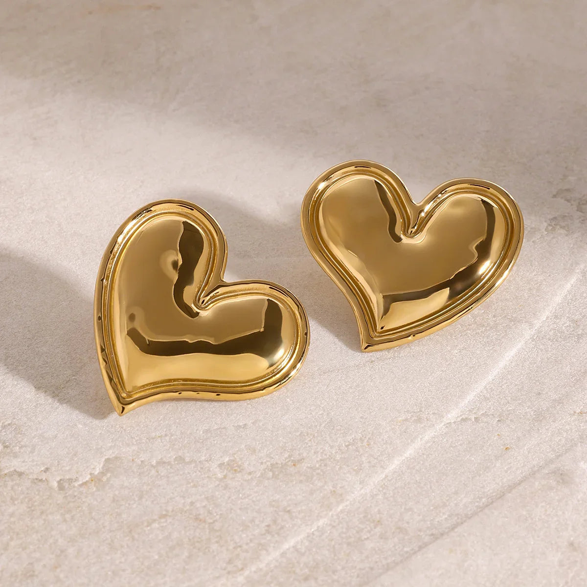 [Gaonasi]Liora Gold Heart Earrings
