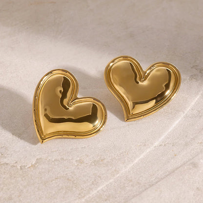 [Gaonasi]Liora Gold Heart Earrings