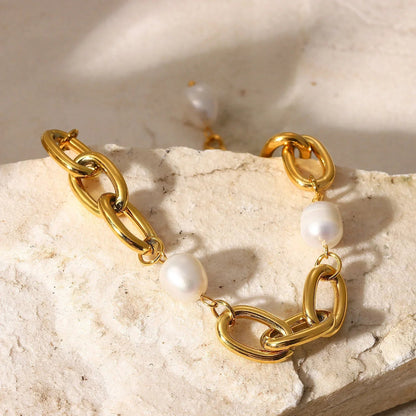 [Gaonasi]Ysabel Chunky Freshwater Pearl Bracelet