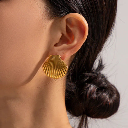 [Gaonasi]Nicole Seashell Gold Earrings