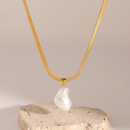 [Gaonasi]Glorietta Herringbone Pearl Necklace