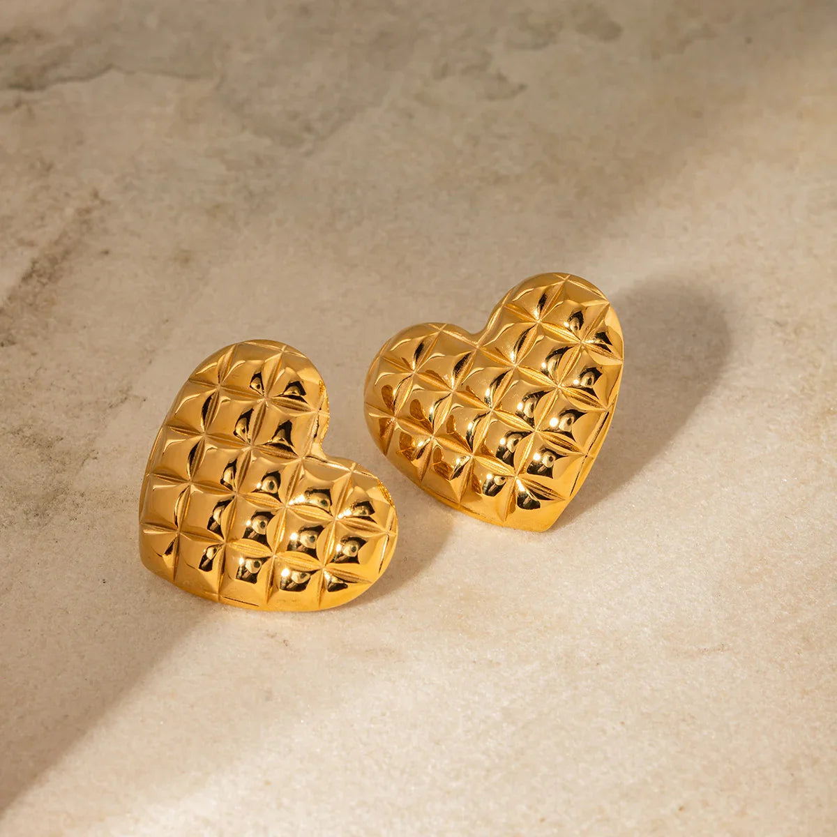 [Gaonasi]Irina Gold Heart Earrings