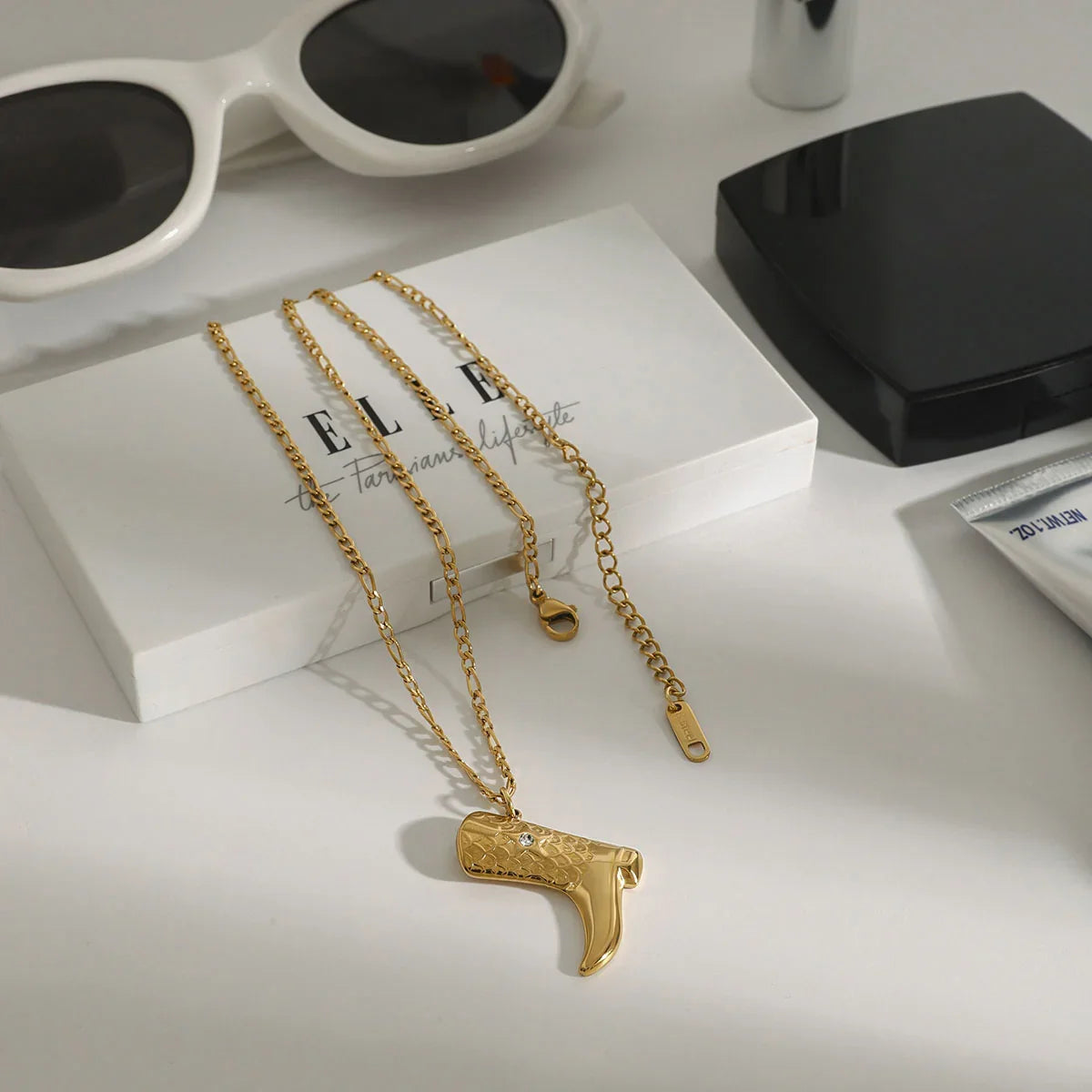 [Gaonasi]Makayla Gold Boot Pendant