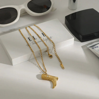 [Gaonasi]Makayla Gold Boot Pendant