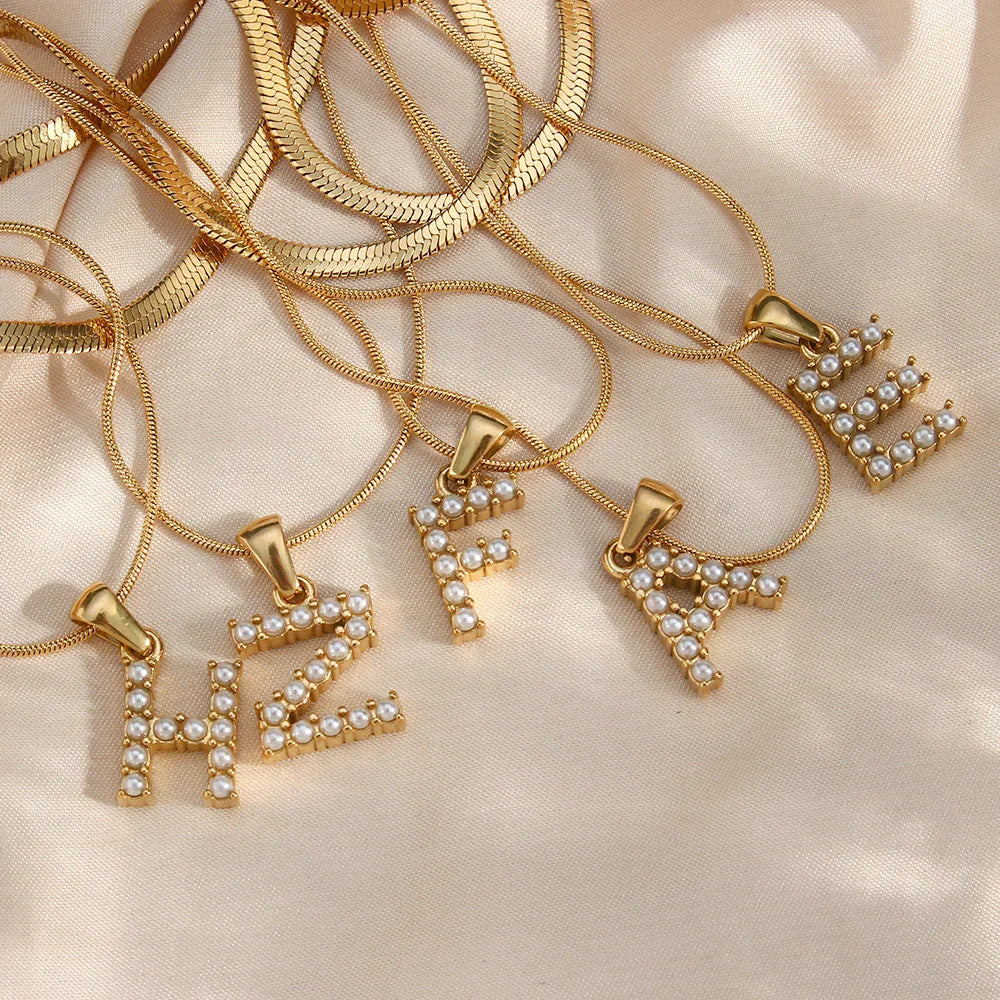 [Gaonasi]Fiona Layered Gold Initial Letter Necklace