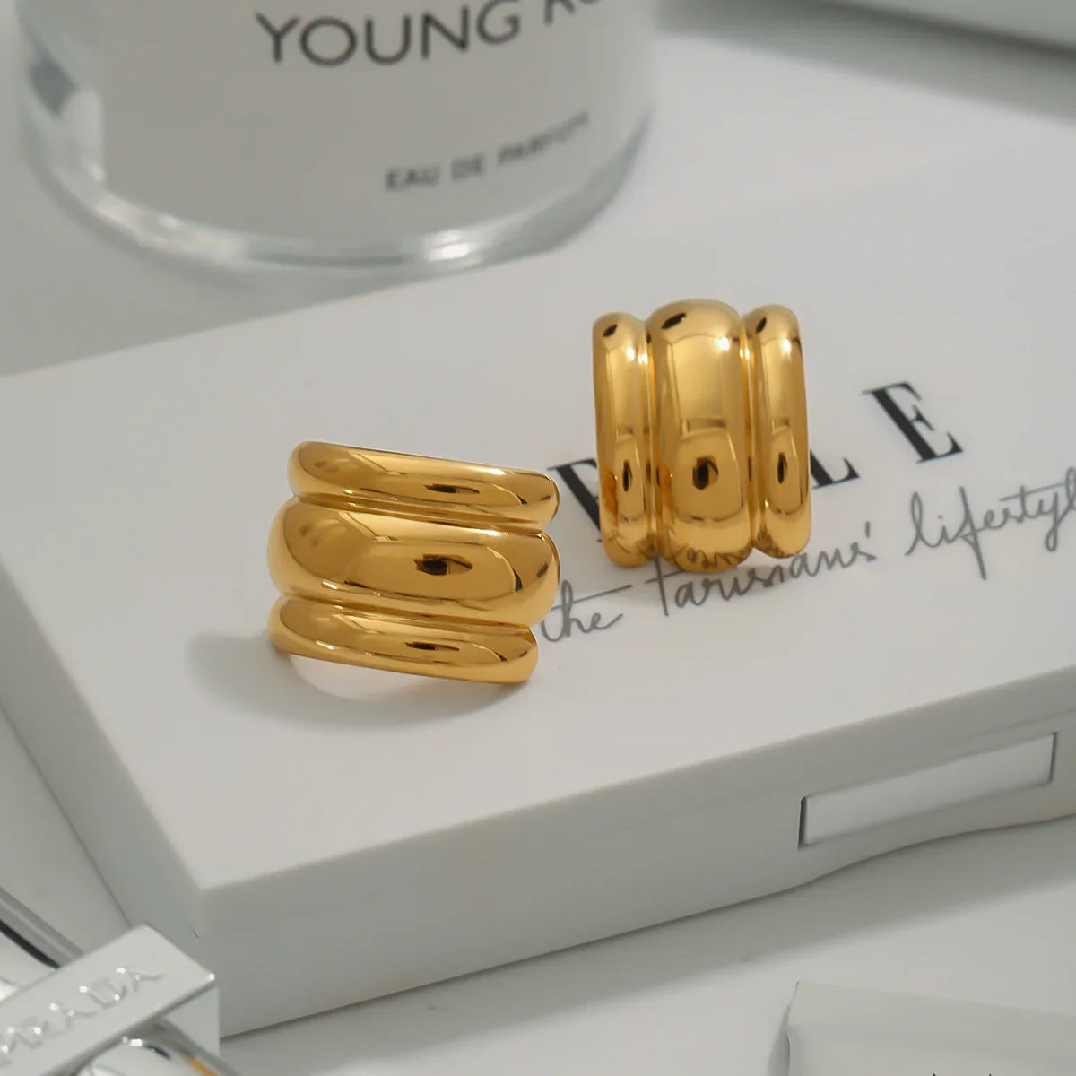 [Gaonasi]Angela Gold Arch Earrings