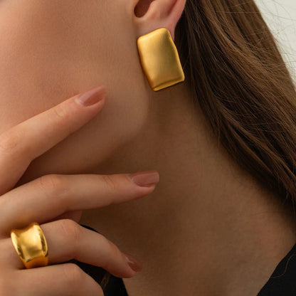 [Gaonasi]Olive Gold Earrings