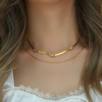 [Gaonasi]Eve Herringbone Gold Necklace