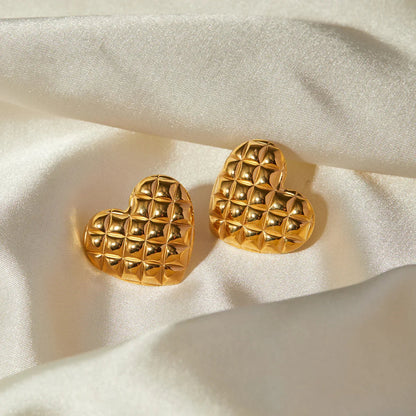 [Gaonasi]Irina Gold Heart Earrings