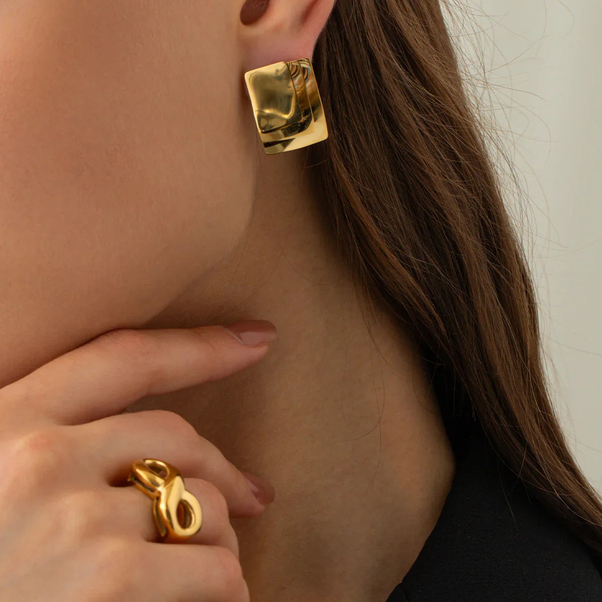 [Gaonasi]Hettie Gold Earrings