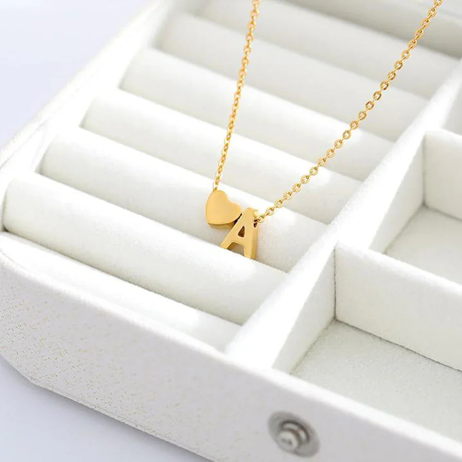[Gaonasi]Ria Initial Letter Gold Necklace