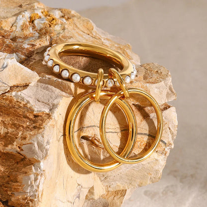 [Gaonasi]Mikayla Stacked Freshwater Pearl Ring