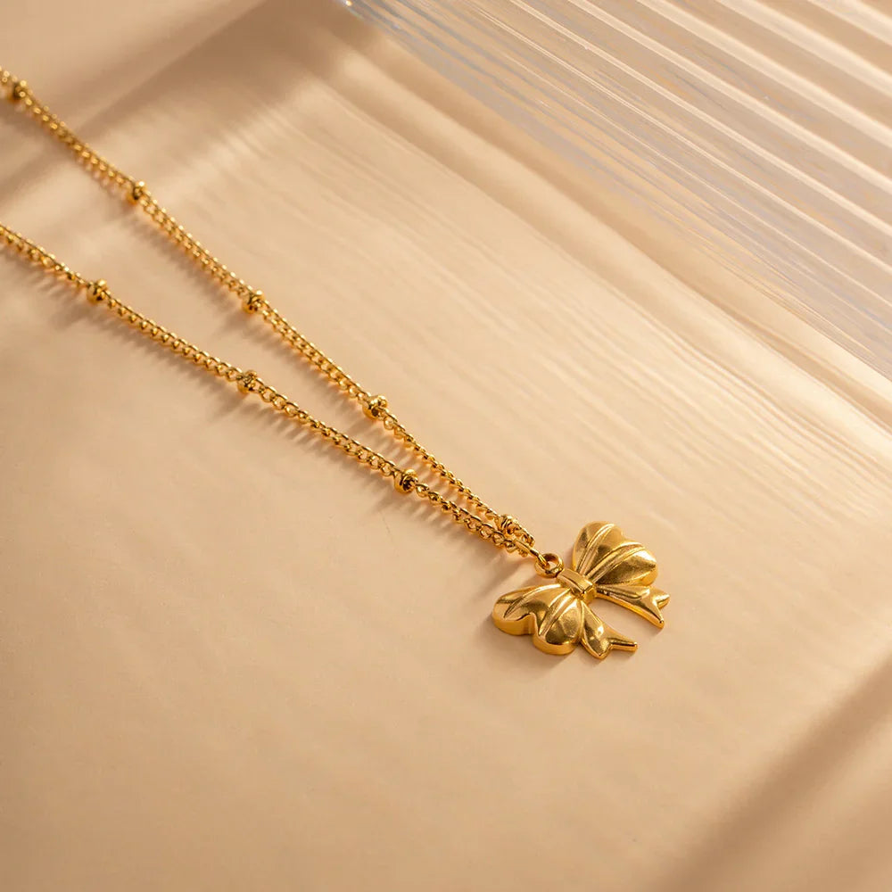 [Gaonasi]June Bow Necklace