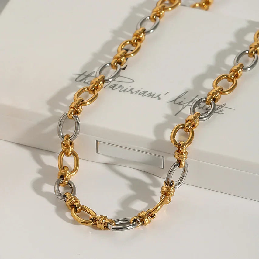 [Gaonasi]Addison Two Tone Gold Necklace