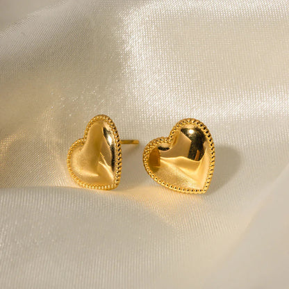 [Gaonasi]Ruth Heart Gold Earrings