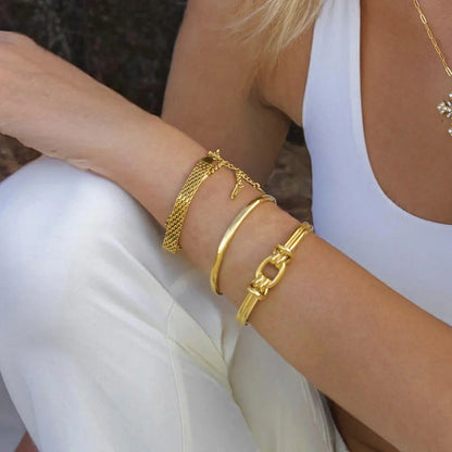 [Gaonasi]Luce Gold Knot Bangle
