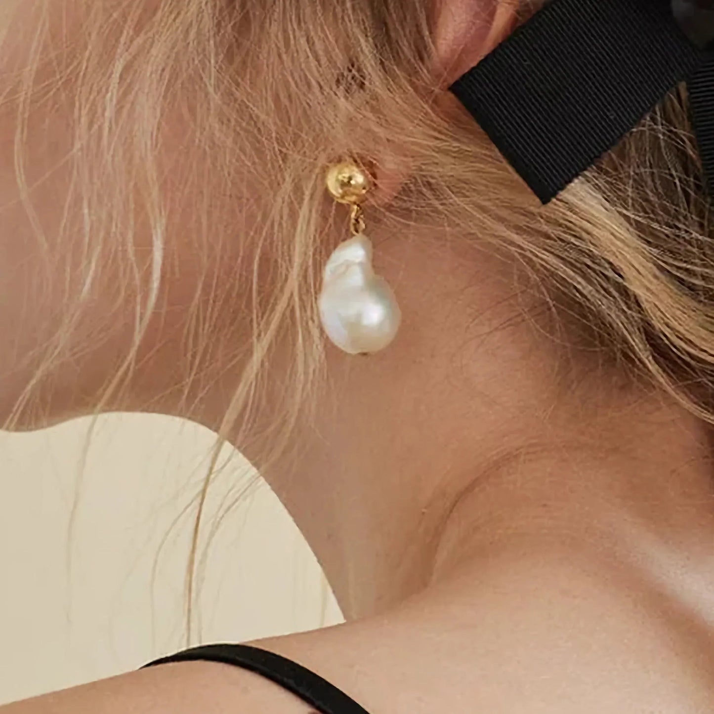 [Gaonasi]Ariana Chunky Pearl Drop Earrings