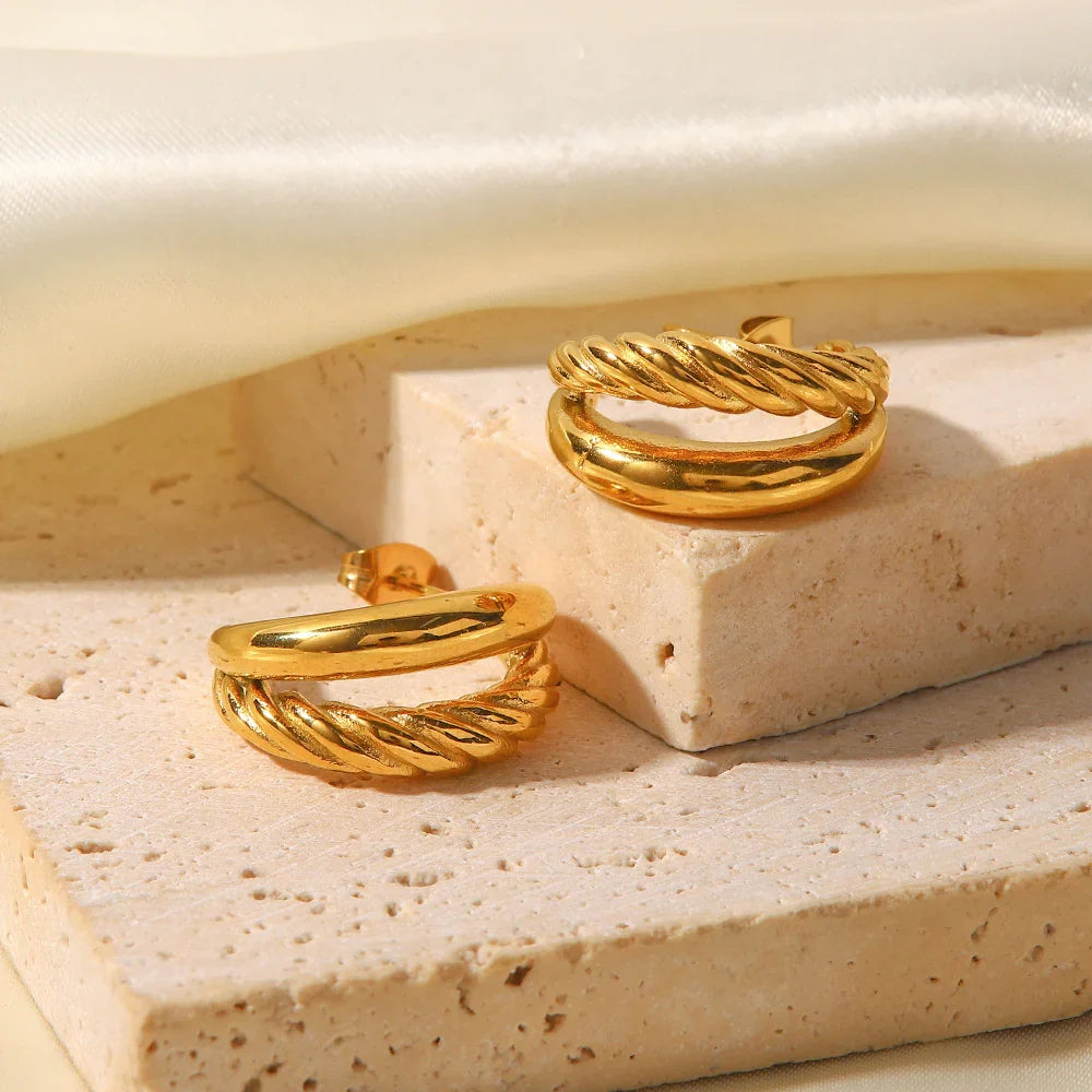 [Gaonasi]Cecilia Layered Earrings