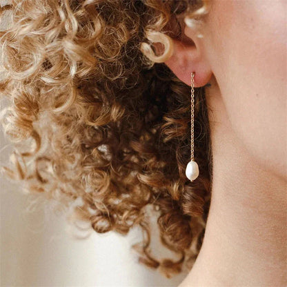 [Gaonasi]Tessa Pearl Tassel Earrings