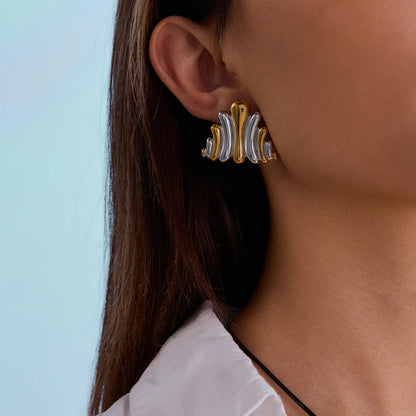[Gaonasi]Nora Ripple Gold Earrings