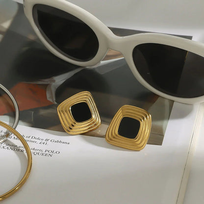 [Gaonasi]Sylvie Geometric Gold Earrings