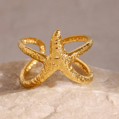 [Gaonasi]Aurelie Gold Starfish Ring