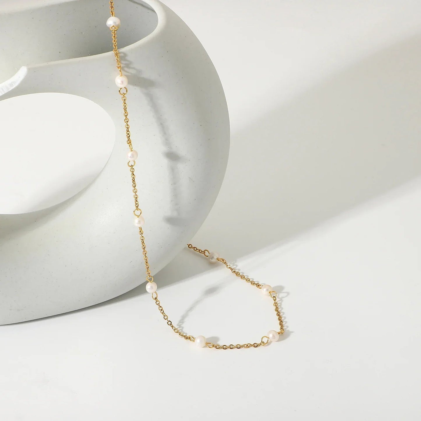 [Gaonasi]Nora Gold Pearl Necklace