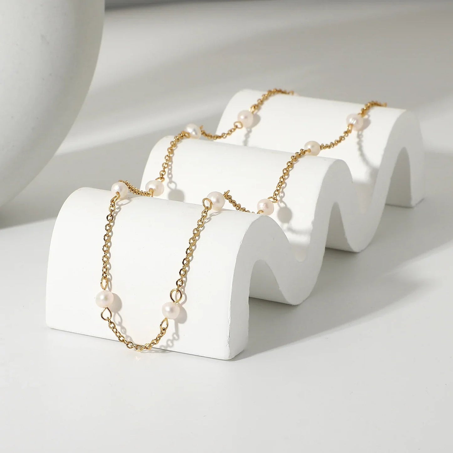 [Gaonasi]Nora Gold Pearl Necklace