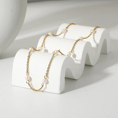 [Gaonasi]Nora Gold Pearl Necklace