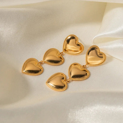 [Gaonasi]Aimee Gold Heart Earrings
