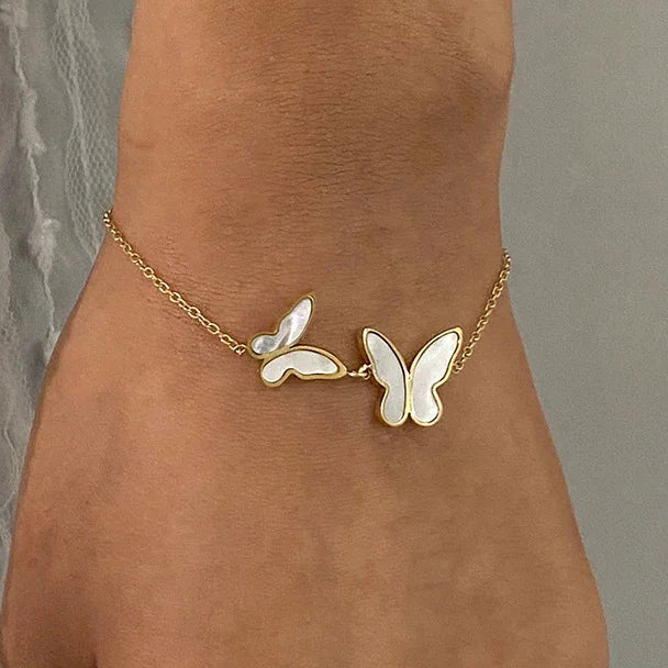 [Gaonasi]Blaire Butterfly Pearl Bracelet