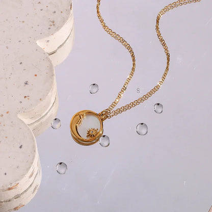 [Gaonasi]Evangeline Lunar Gold Necklace