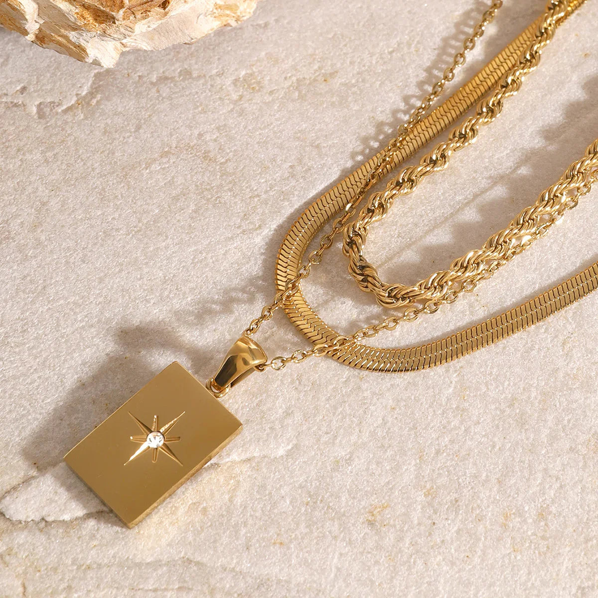 [Gaonasi]Raphaela Layered Gold Necklace