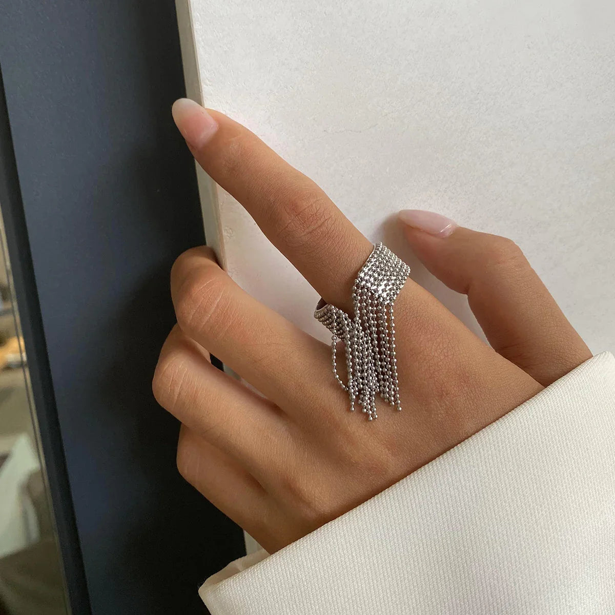 [Gaonasi]Krystelle Gold Tassel Ring